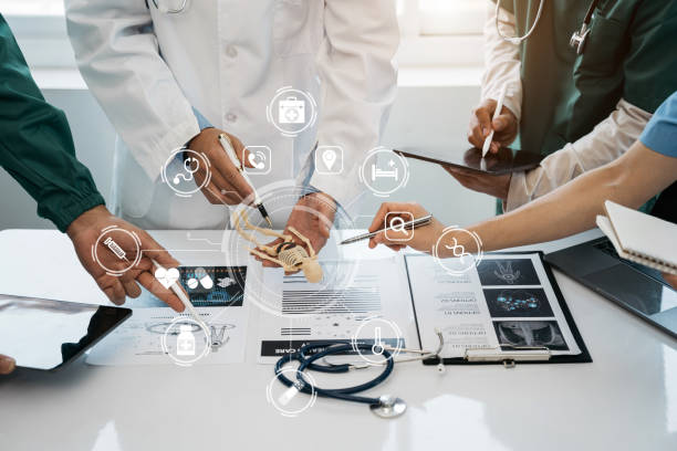 Radiologie und klinische Analyse in digitaler Ansicht